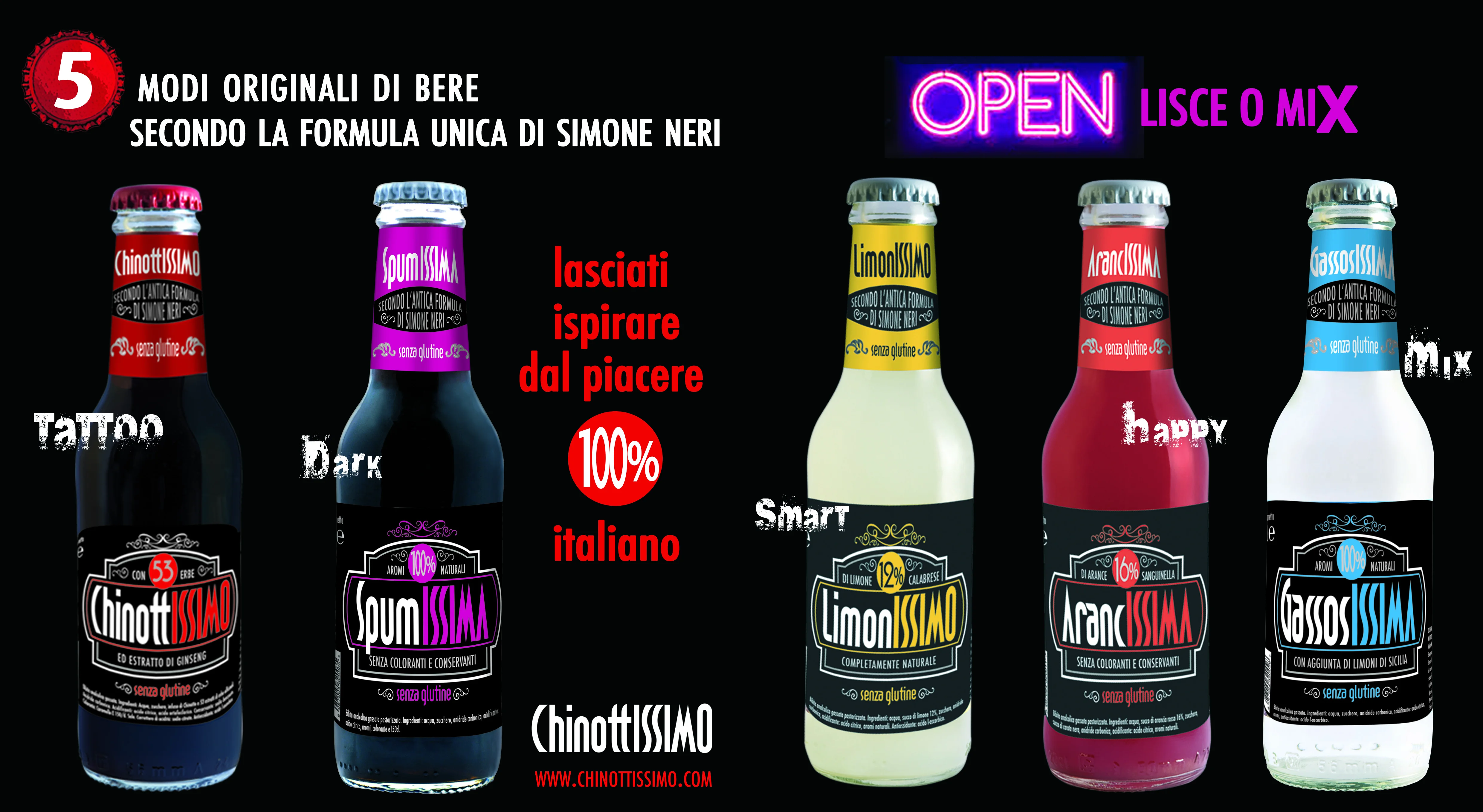 Made in Italy holiday health CHINOTTISSIMO DARK glasses 250ml herbalif drinking orange soft drink flavors bottle