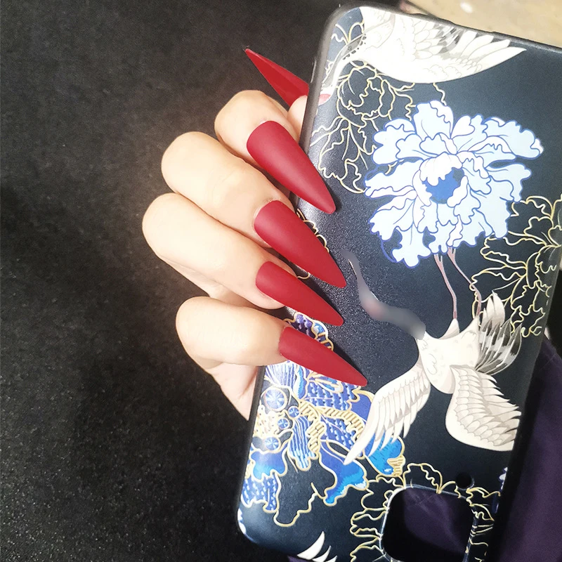 Free Sample 24 Pcs French Nail Stickers False Nails Solid Press On Nail Wraps OEM