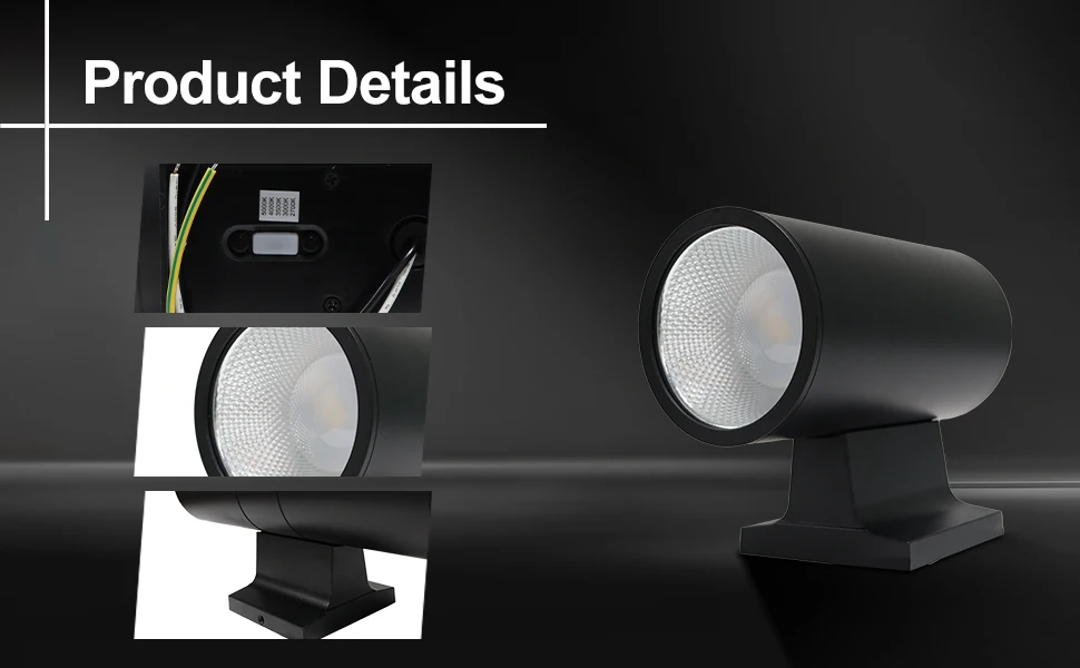 8in 12W IP65 Waterproof Outdoor Indoor Wall Sconce 5cct LED Wall Mount Light for Corridor Garden Landscape