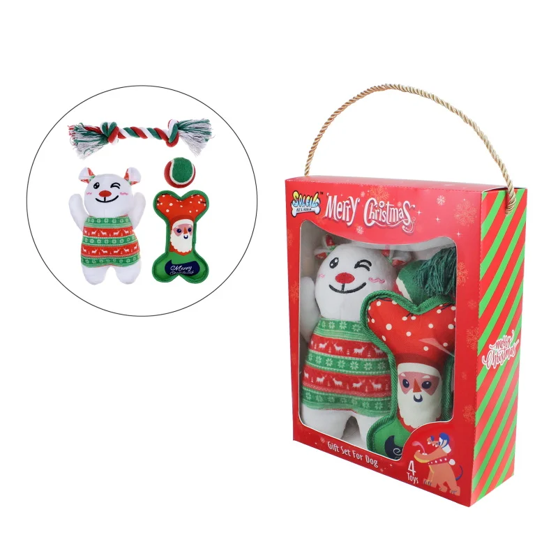 Wholesale Manufacturer Indestructible Plush Squeaky Chew Set Pet Dog Toys