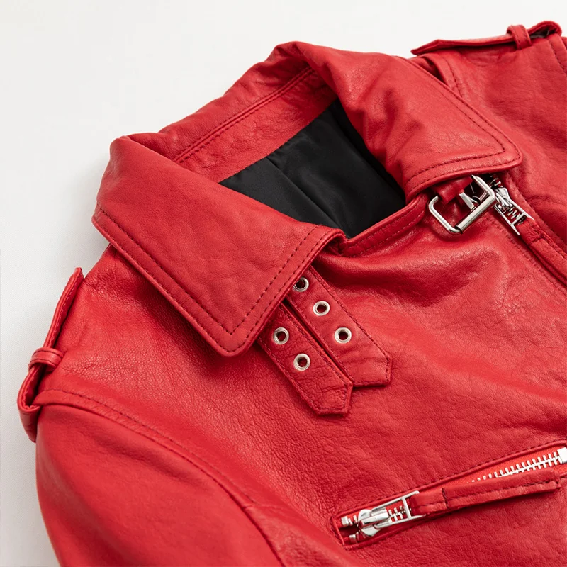 2022 Winter Windproof  New Design Women crocodile Leather Coat PU Plus Size  Hooded Motorcycles Jackets fur coat