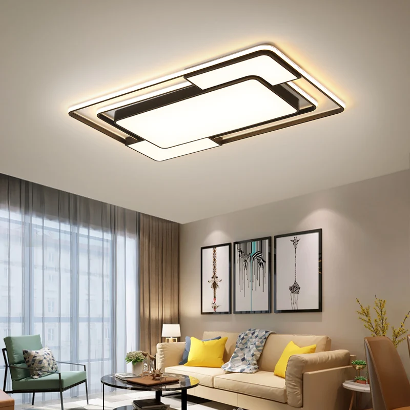Wholesale high quality Home Remote Control Dimmable Modern Ceiling light rectangle led ceiling lamp for living room Bedroom