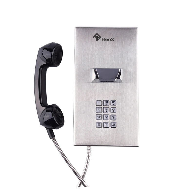 HeoZ Stainless Steel Telephone Vandal Resistant Telephone Jailhouse Telephone for Correctional Institute
