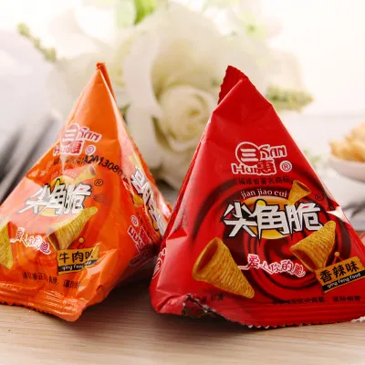 Factory price vertical pyramid triangle sachet bag snack food nut granular sachet  form fill seal packing machine