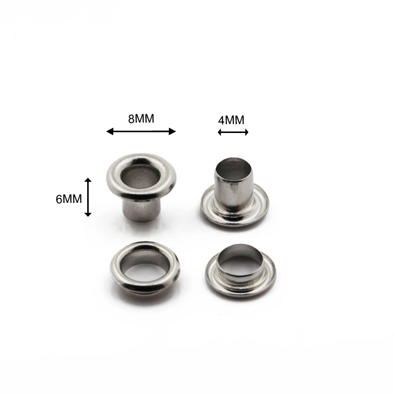 Hot Sale 4# 8mm round brass eyelet for bags jackets clothes eyelet and grommet