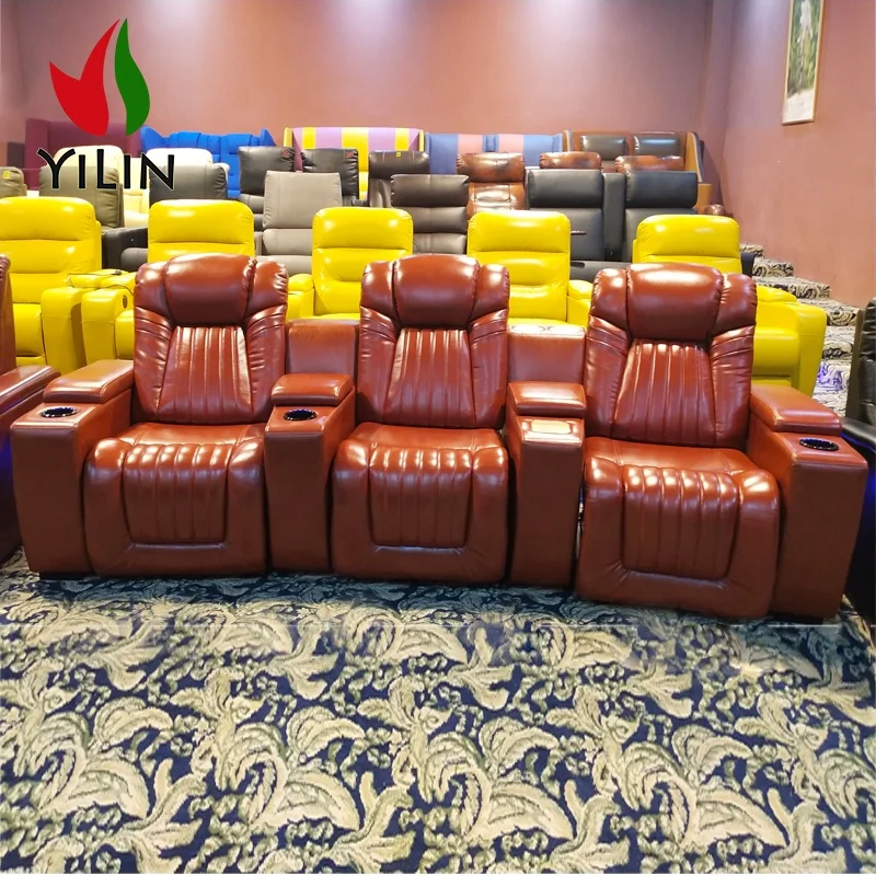 R647 house furnitures modern curve club VIP recliner sofa smart reclining movie seats