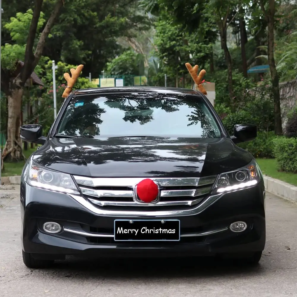 Christmas Reindeer Car Antler Decor Elk