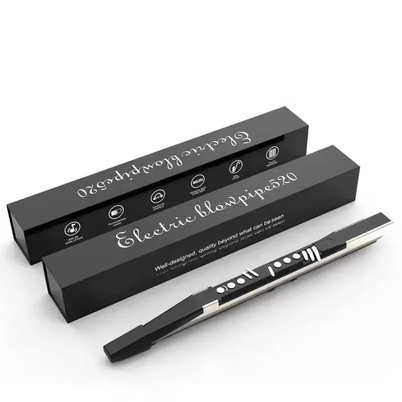 Mini Electronic Saxophone and Flute Instrument with Microphone for Musical Recording Use