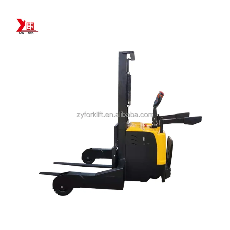 Outdoor All Terrain Rider Full Electric Pallet Stacker 1T 1.5T 1.8T for sale