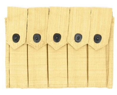 
Military Bag Tactical U.S. WWII Thompson SMG Five Cell 20 Round Magazine Pouch Ammo Canvas Pouch 