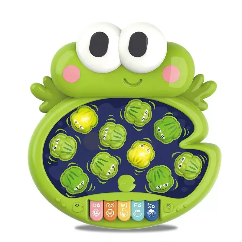 Electric Musical Hammer Whack Frog Play Machine Piano Keyboard Early Educational Beat Toys