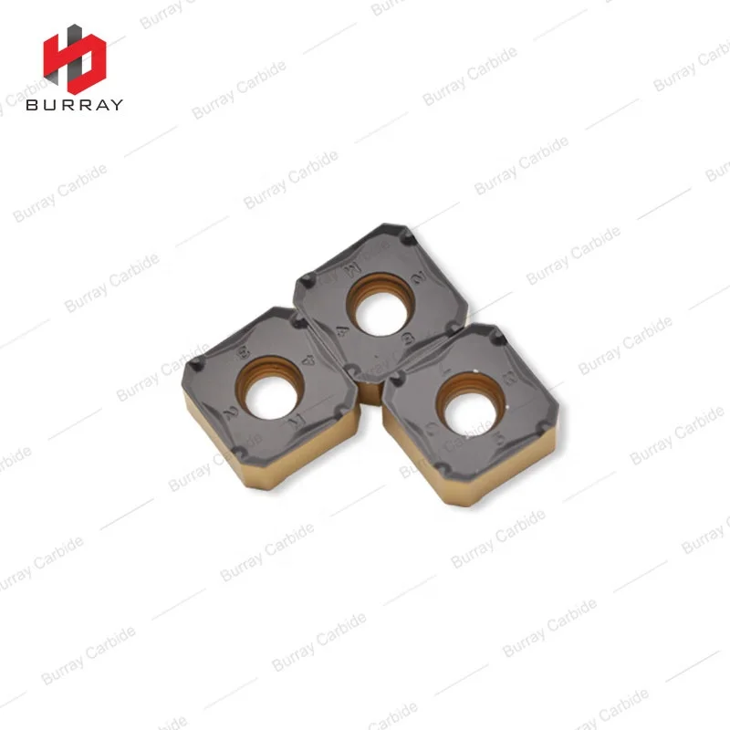 345R1305M-PM Face Milling Insert, Square Cermet Inserts with High Poductivity in Terms of Feed per Tooth and Metal Removal Rate