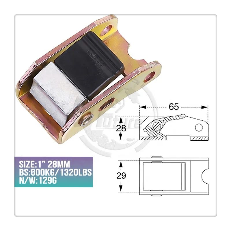 28mm 600kg Zinc Alloy Cam Buckle Tie Down Straps Heavy Duty Cam Lock Buckle For Lashing Straps Cam buckle