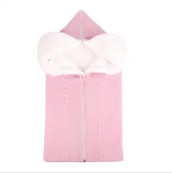 Thick Baby Wrap Knit Envelope Infant Stroller Sleepsack Footmuff Soft Baby Sleeping Blankets Newborn Sleeping Bag