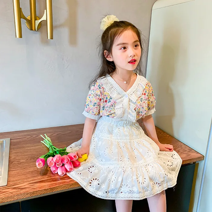Design Sweet Lovely Boutique Two Piece Clothing 2021 New Fashionable Top Quality Spring Ruffles and Letter Printing Kids Girls