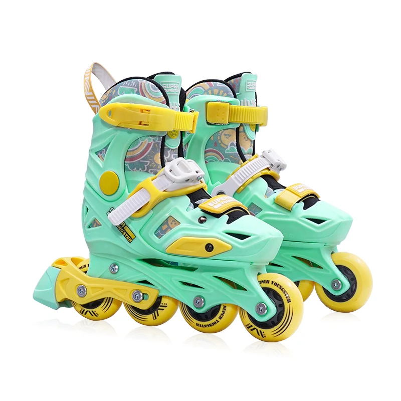 Hot Sale Children Favorite Bright Color Telescopic Adjustable Inline Roller Skates Shoes
