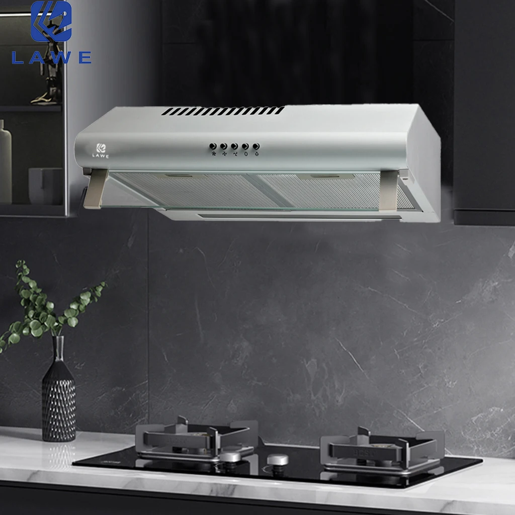 Oem Customize Logo Kitchen Hood 60cm/75cm/90cm Modern Design Switch Smart Control One Motor/tow Motors Slim Range Hood
