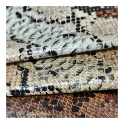 High Quality And Cheap Artificial Leather Double-Sided Snake Print Leopard Print Garment Fabric