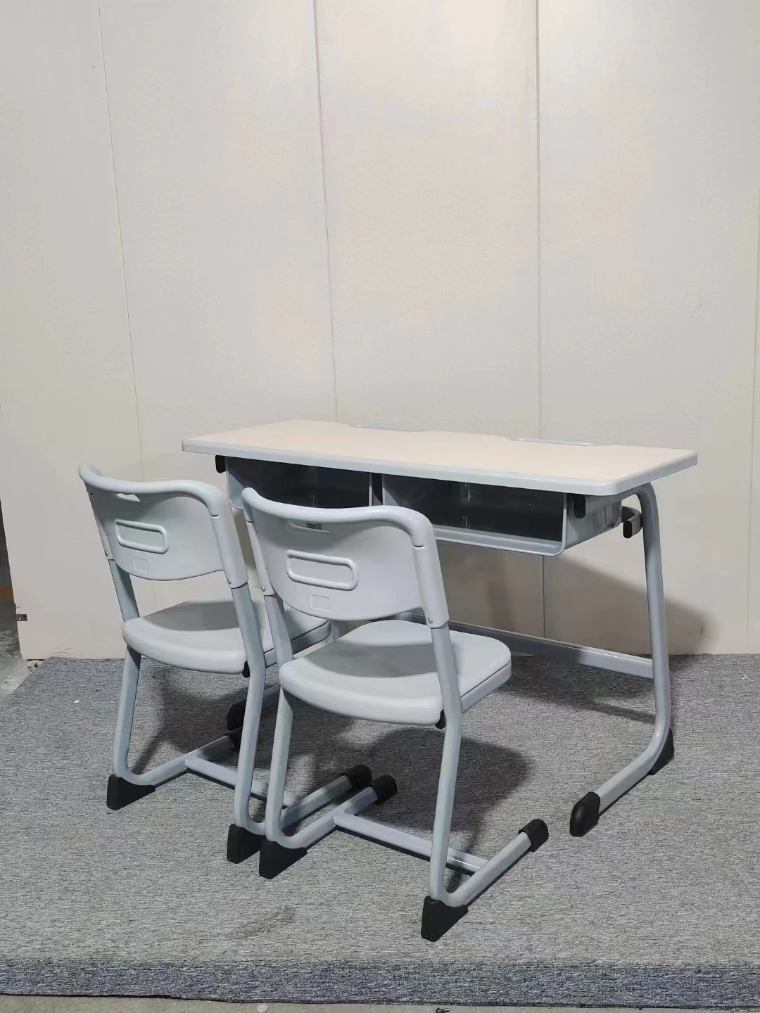 Best Seller School Desk Chair Nice Design Student Desk Chair for College Modern Style Made Wood Plastic Steel Frame school use