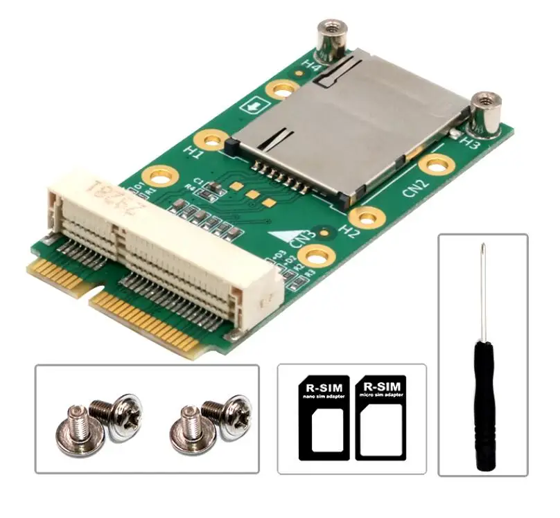 USB-адаптер Taidacent Mini PCIE преобразователь PCI-PCIE для 3G/4G модуля с держателем