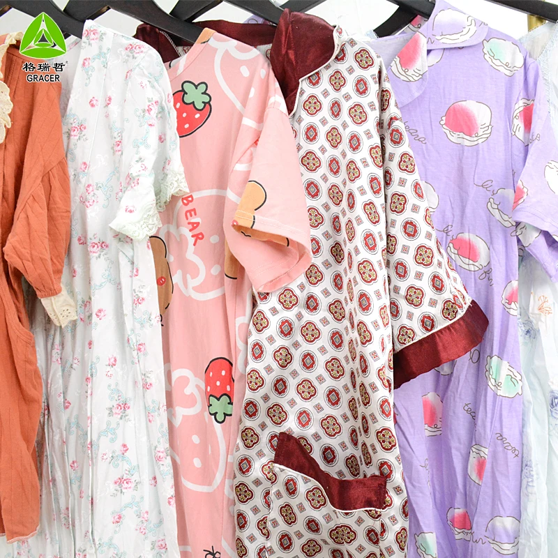 Transparent pajamas woman sexy night wear pajamas used clothes second hand clothes in japan