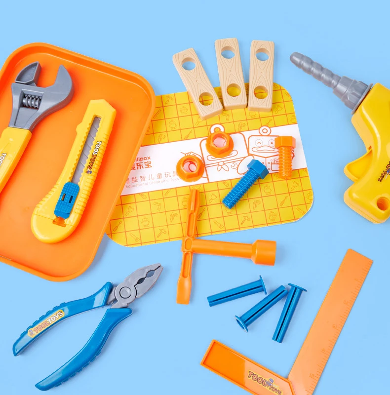 High quality children boy simulated toy early education electric drill screw assembly repair tool sets play house toy