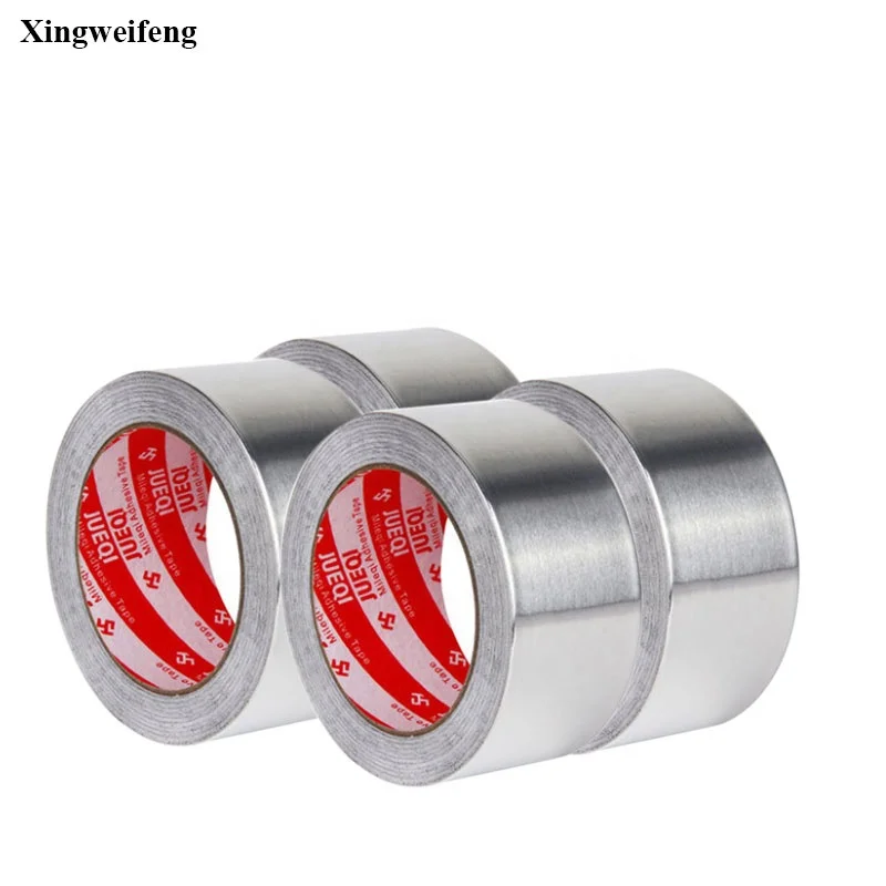 
hot sale 75 micron cold weather reflective duct good isolation co polymer coated aluminum foil adhesive sealing tape 