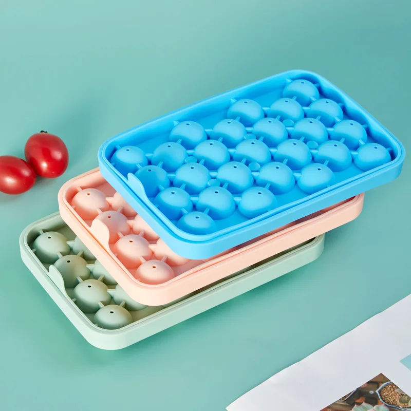 easy release 25 holes silicone ice making mold Whiskey ice ball maker silicon ice cube tray