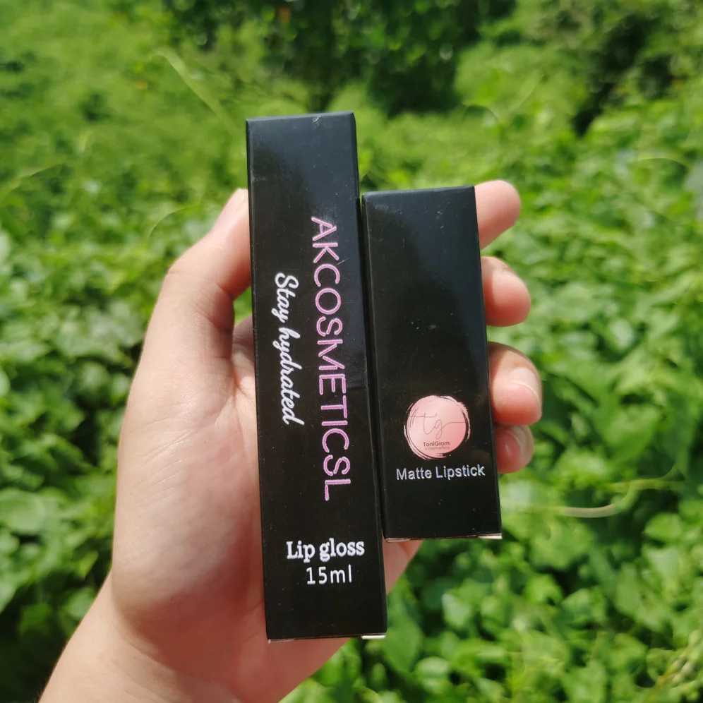 Beauty Makeup Cosmetic Skin Care Lip Gloss Package Costom Logo Lipstick Paper Box