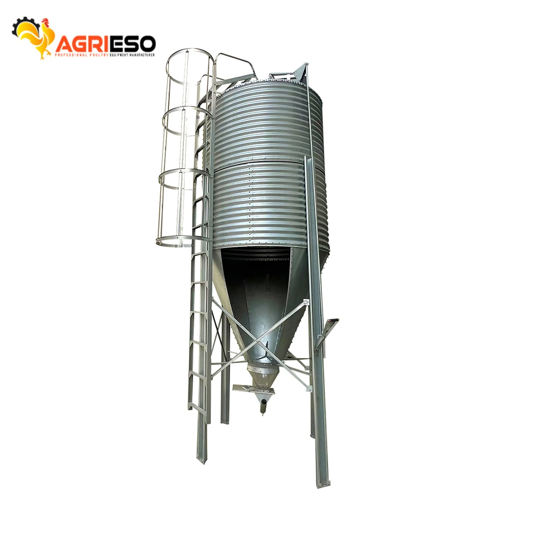 Top Quality 3ton - 30ton Feed Silo for Corn Wheat Soya Chicken Farm Grain Feed Silo