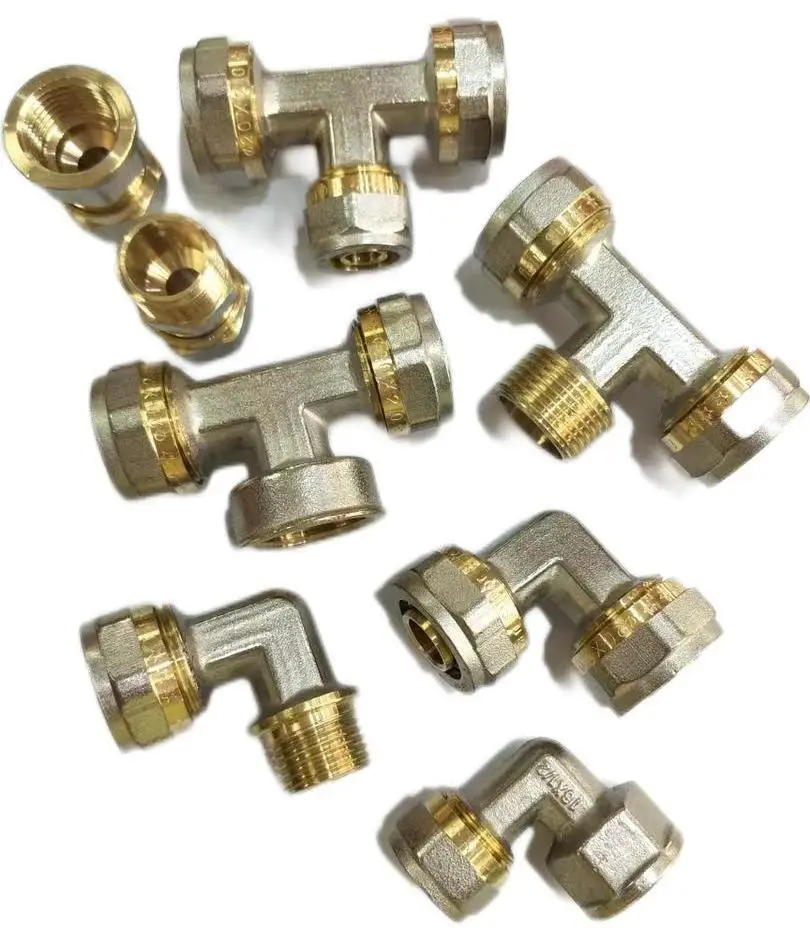 High Quality  Copper Brass Tube Plumbing Hose Compression Pipe Fitting