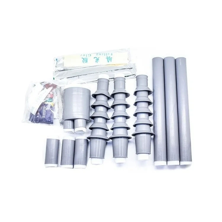 High voltage three finger cold shrink insulated terminal tube for cable protection