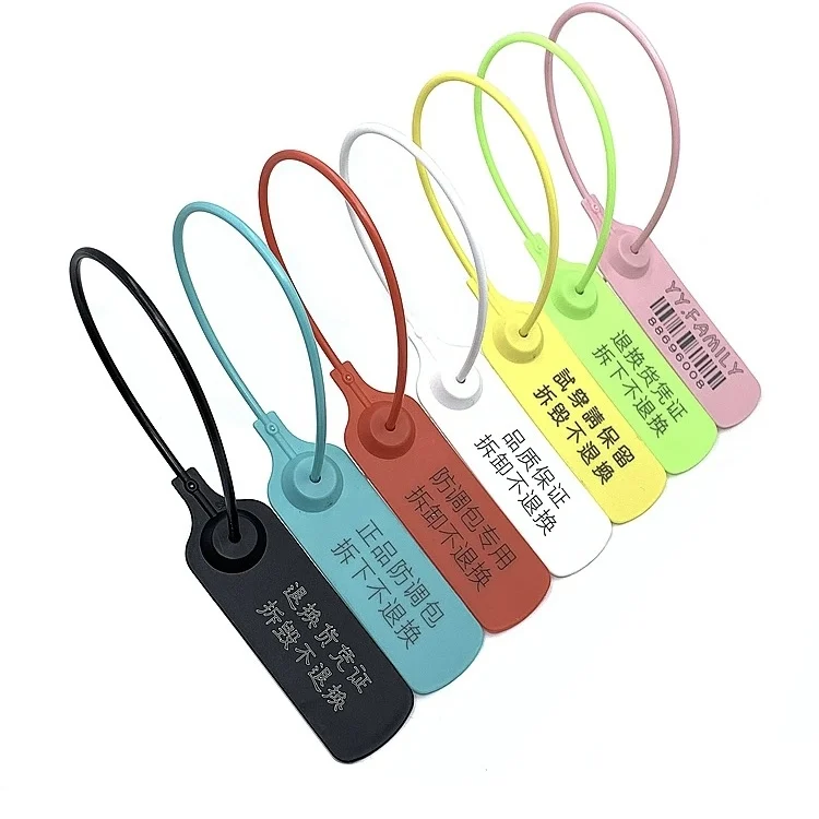 Colorful Custom Clothing Plastic Security Anti-Counterfeiting Buckle Printed Backpack Footwear  Sneakers Tag Security Seal Lock