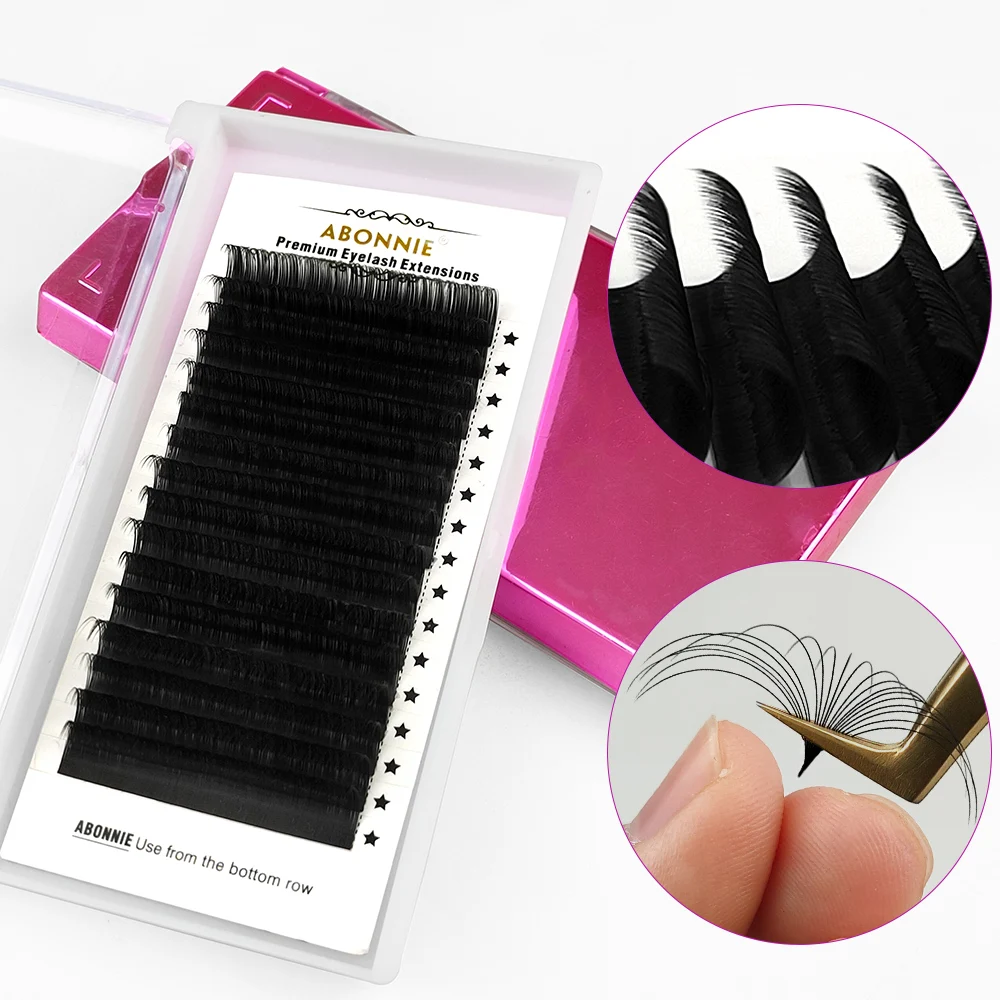 0.02 0.03 0.05 0.07mm las extension supplies private label siberian mink eyelash tray 25mm volume eyelash extension lash trays