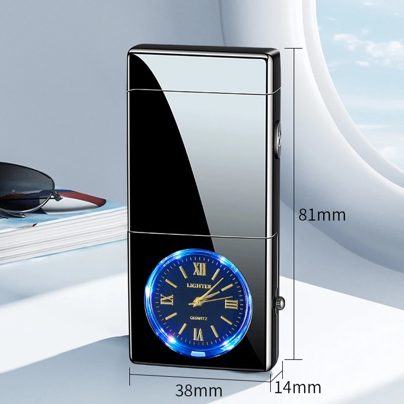 FR-217 USB Rechargeable windproof arc smoking cigarette lighter electric charcoal lighter dual arc plasma lighter