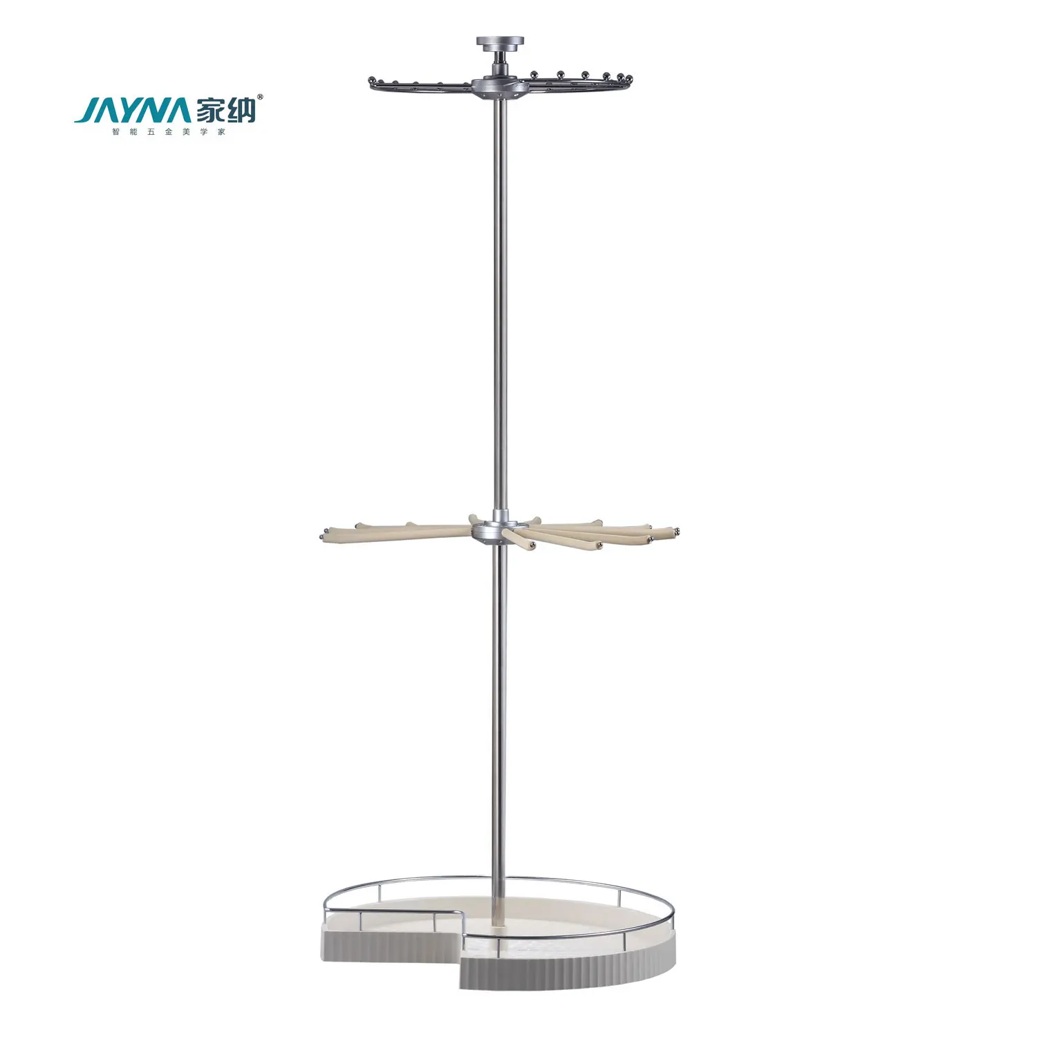 
90 Degrees Corner Cabinet Wardrobe Multifunctional Organizer Revolving Basket And Clothes Trouser Hanger Rack 