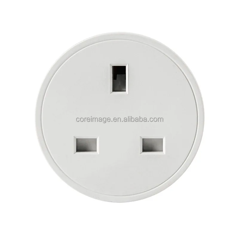 Hot selling tuya smartlife wifi UK 16A smart plug socket with energy monitor app remote and Alexa/google assistant voice control