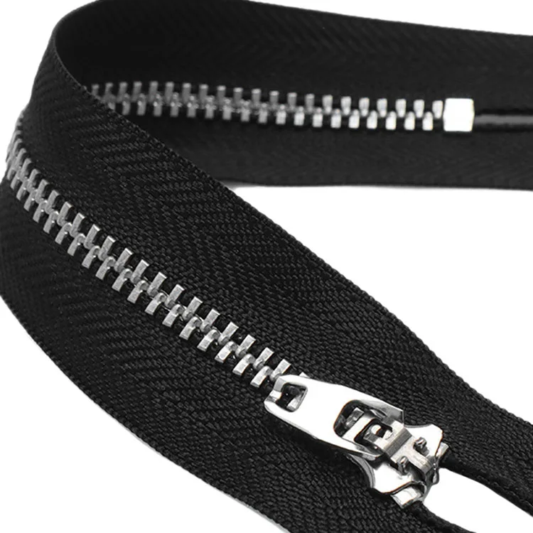 Durable Metal Zipper 3# 5# 8# Factory Direct Sale Auto Lock Slider Zinc Alloy Nickel Color Metal Zipper