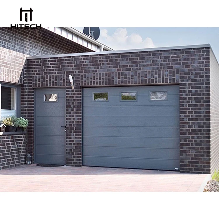Hitech Automatic Aluminum Alloy Flat Panel Sectional Remote Control Garage Door Price