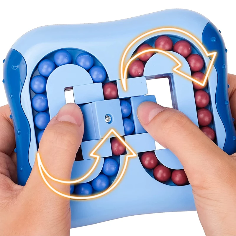 Rotating Magic Beans Cube Fingertip Fidget Toys Kids Adults Stress Relief Spin Bead Puzzles Children Education Intelligence Game