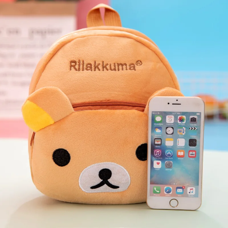 Wholesale Kindergarten Plush Backpack 1-3 Year Old Children Cartoon Backpack Minnie Plush Bag