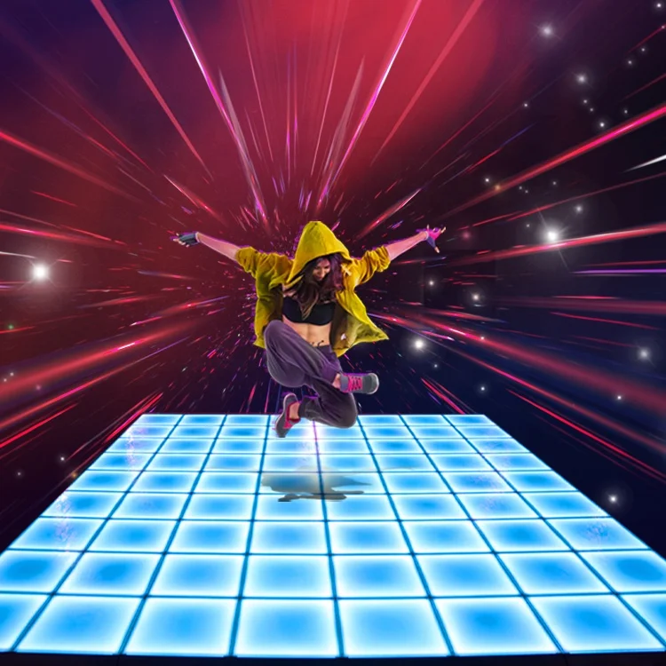 led color interactive sensitive touch led dance floor tile hire