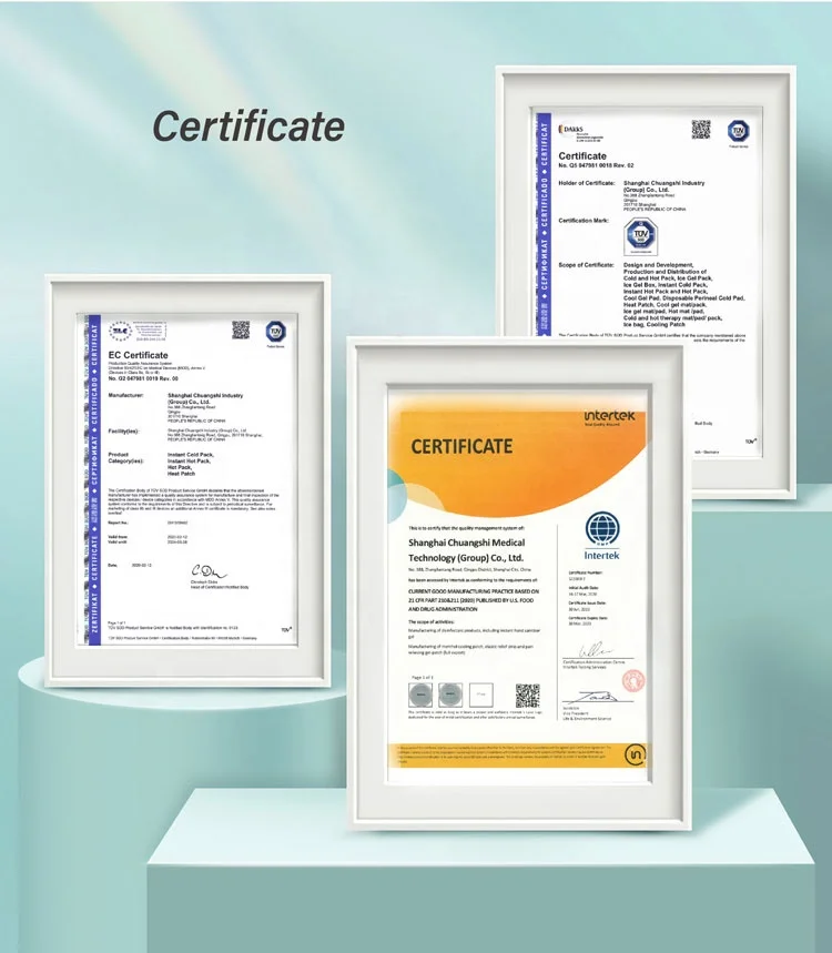 CSI OEM/ODM ментол долговечный сверхпрочный гель для облегчения боли и обезболивающий пластырь