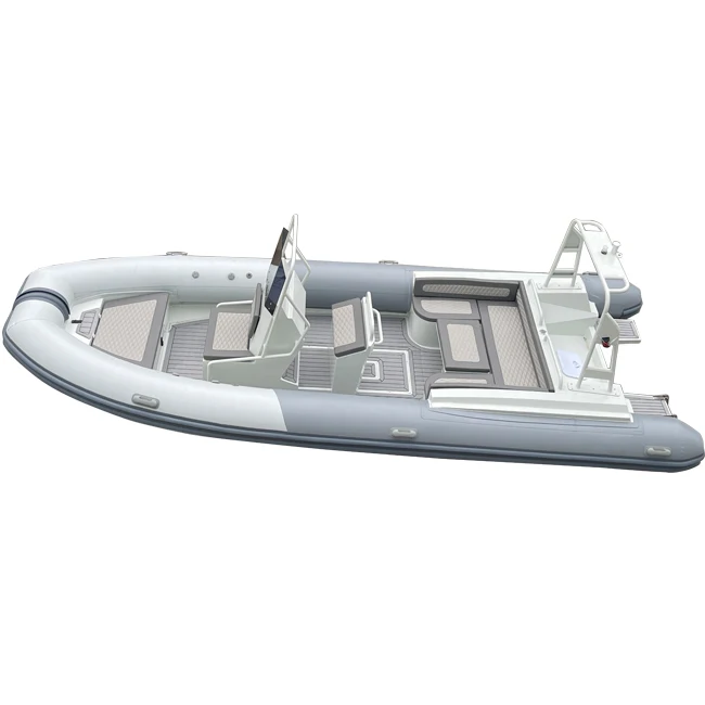Luxury 21ft Rhib 640 High Speed  Aluminum RIB Double Hull Hypalon/PVC Inflatable Boats