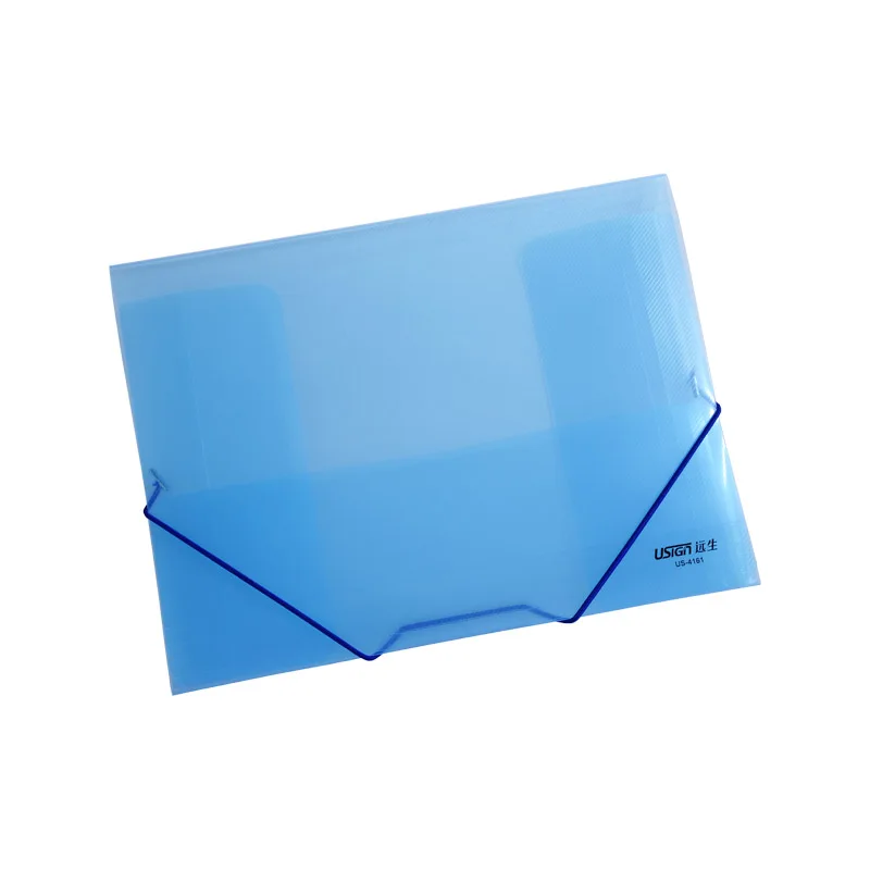 
US-4161 Plastic File Folder With Elastic Cord Closure Envelope File Wallet Document Holder for Office Home School 