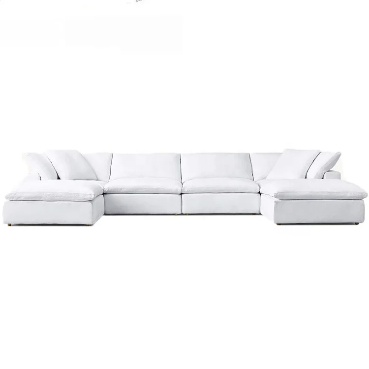 High quality modern living room furniture white cloud couch sectional sofa modular