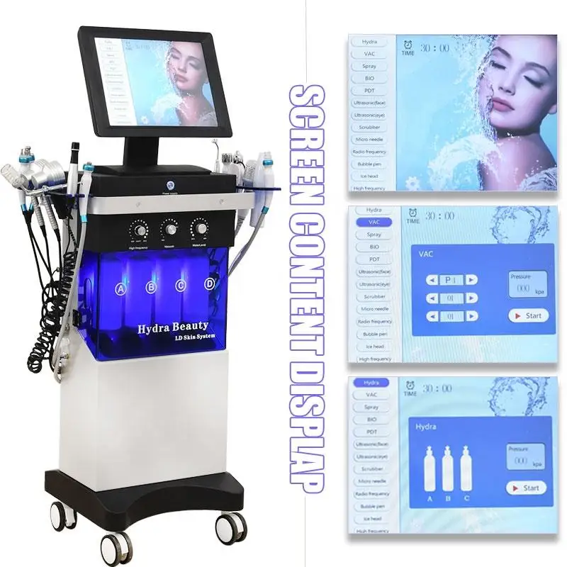 2023 NEW Skin care hydradermabrasion hydra dermabrasion aqua facial peel rf ultrasonic hydro dermabrasion facial machine