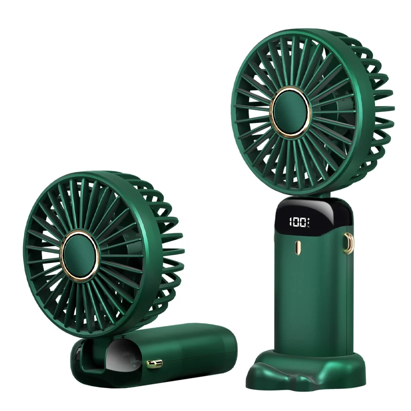 2022 newest digital display handheld type c portable rechargeable foldable sports pocket mini fan