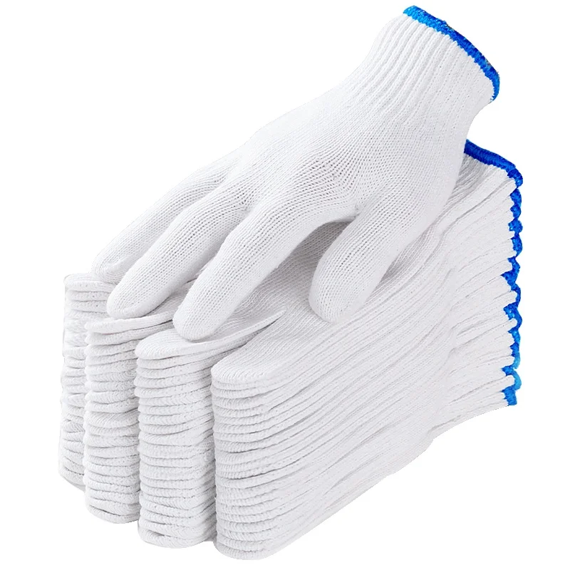 2024 new SDJL Factory Production, 7 Gauge/10 Gauge Knitted Cotton Gloves, Customer Customization