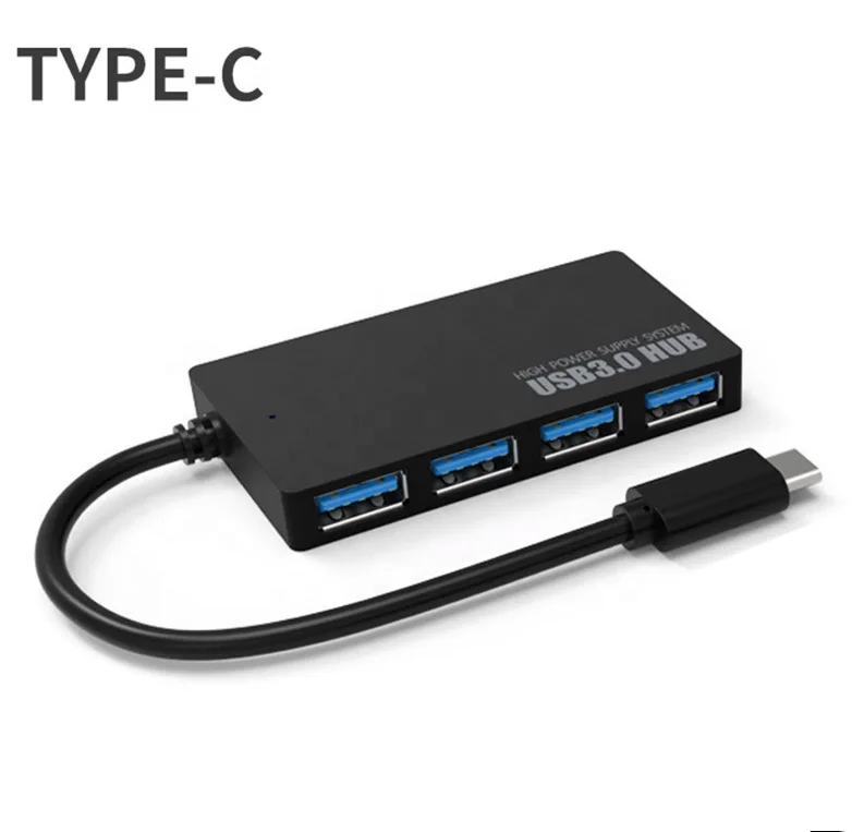 High Speed USB 3.0 Type C HUB Multiport Adapter Splitter 4 Ports Expander Multiple USB HUB Computer For Laptop PC